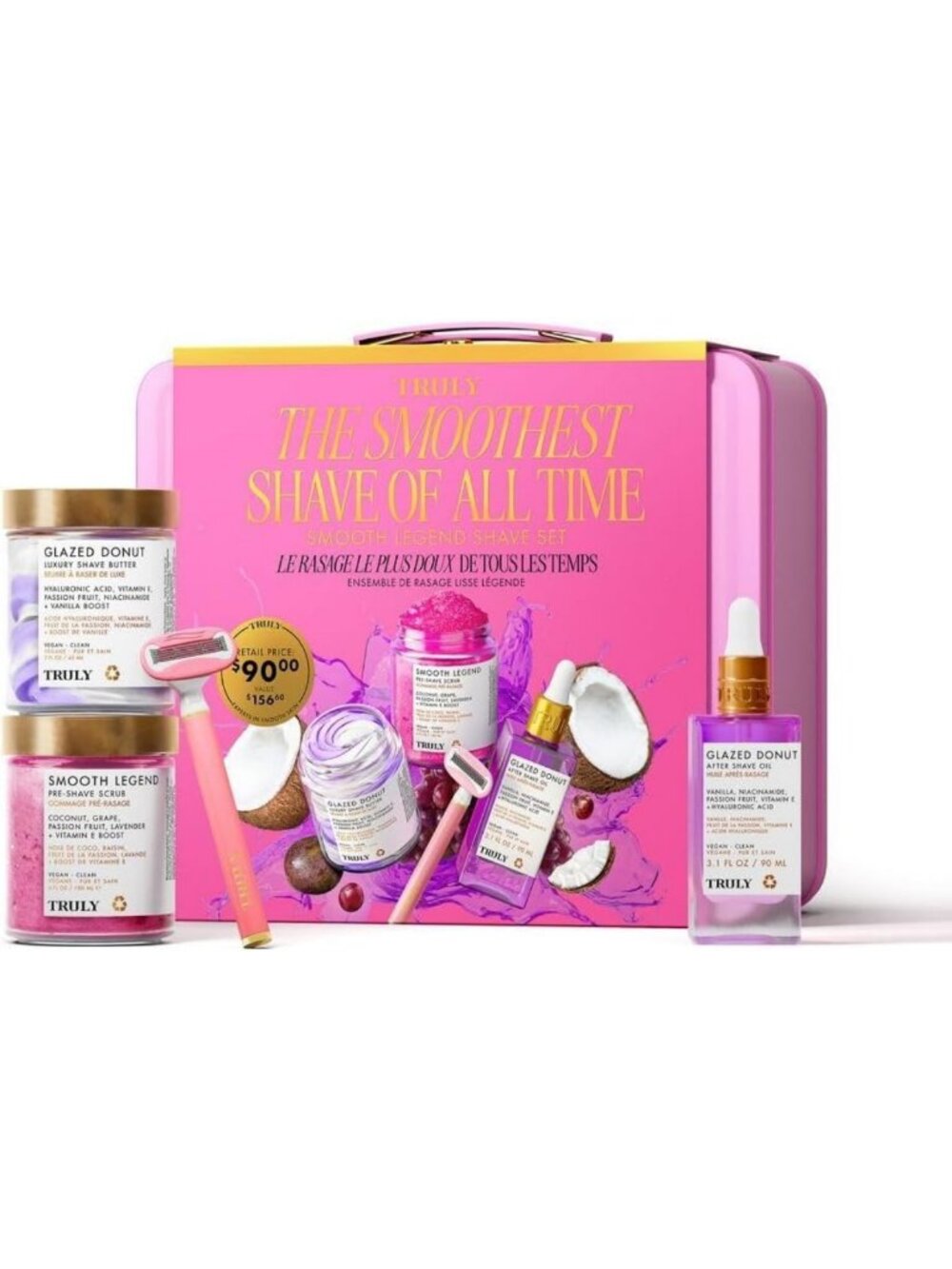 5-Piece Women's Shaving Kit | Smooth Skin Set with Body Scrub, Shave Butter